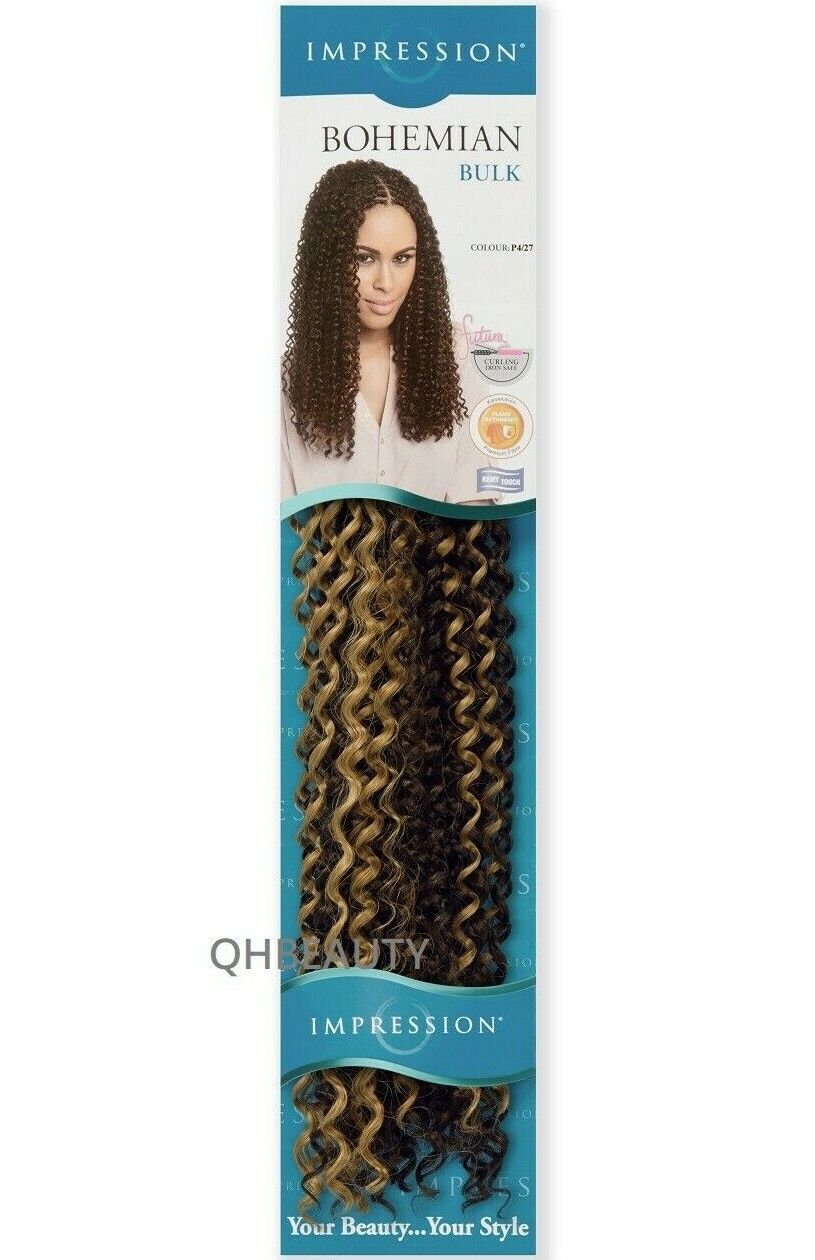 IMPRESSION SYNTHETIC CROCHET CURLY BRAID HAIR EXTENSION - BOHEMIAN 20 INCHS