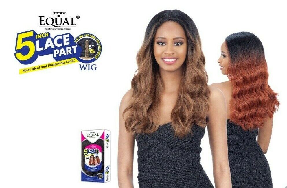 FREETRESS EQUAL SYNTHETIC 5 INCH LACE PART LONG WAVY HAIR WIG - VIVA