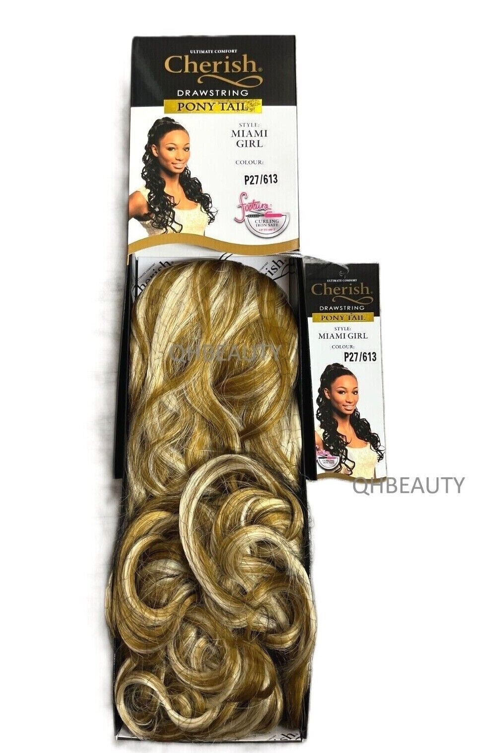 Cherish Synthetic Long Curly Drawstring Natural Hair Ponytail - Miami Girl