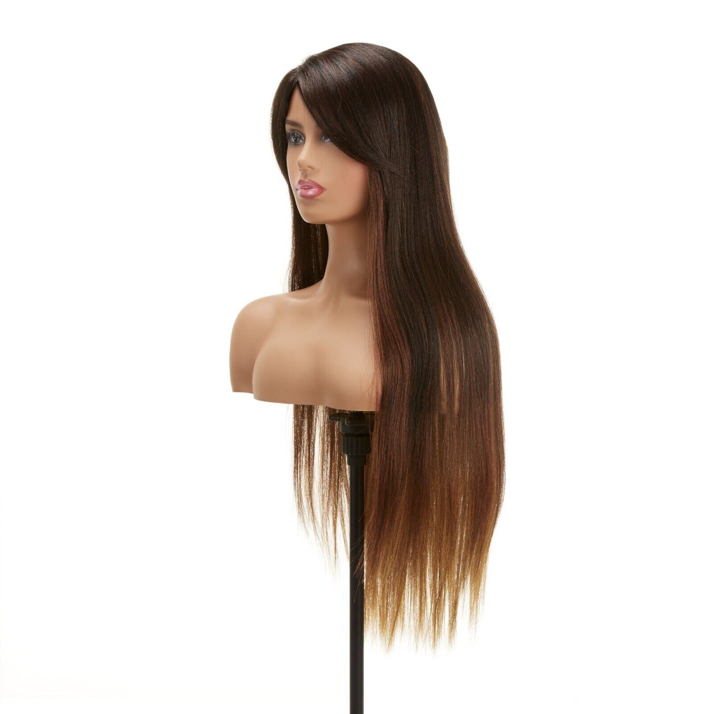 Impression Synthetic Invisible L Part Lace Long Yaky Straight Hair Wig -- RAVEN