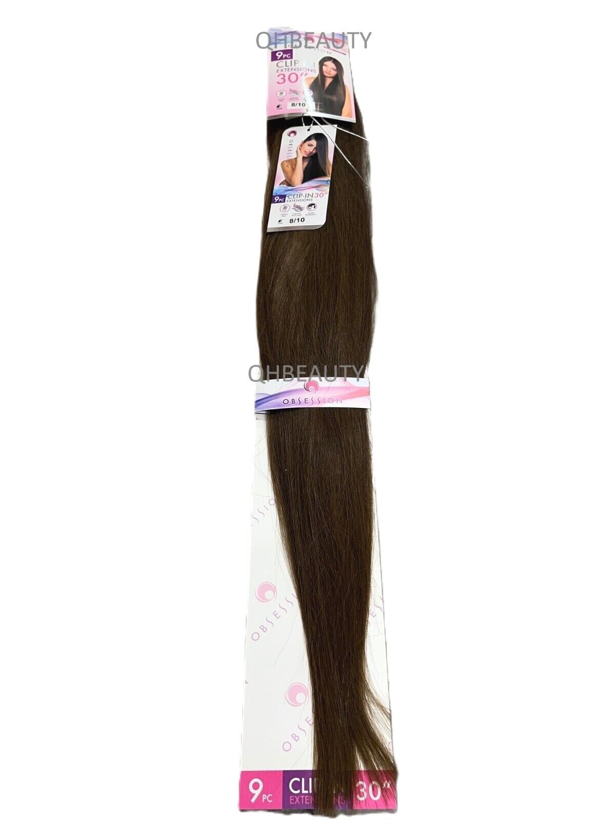 Obsession Tangle Free Long Yaky Straight 9 PC CLIP IN HAIR EXTENSIONS 30 INCHES