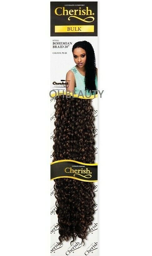 CHERISH SYNTHETIC CROCHET CURLY HAIR EXTENSION BRAID - BOHEMIAN BULK 20 INCH