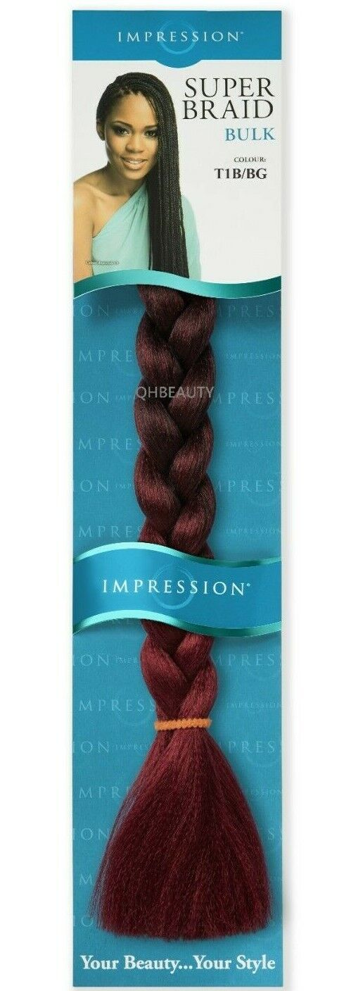 Impression Synthetic Natural Long Ultra Crochet Hair Extensions Super Braid 86"