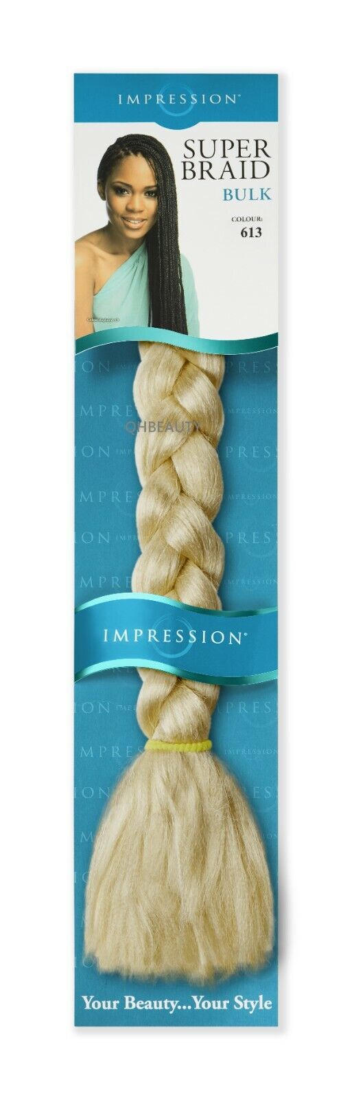 Impression Synthetic Natural Long Ultra Crochet Hair Extensions Super Braid 86"