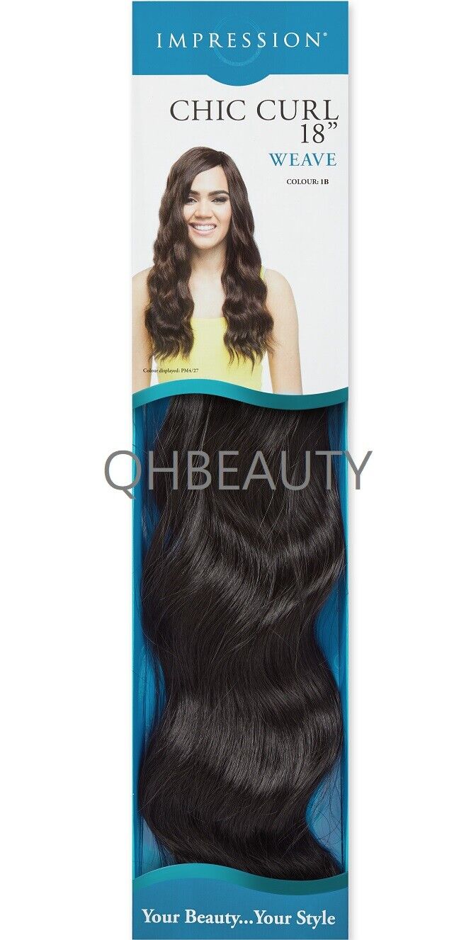 IMPRESSION SYNTHETIC BODY WAVE LONG HAIR EXTENSION WEAVE - CHIC CURL 18 INCH