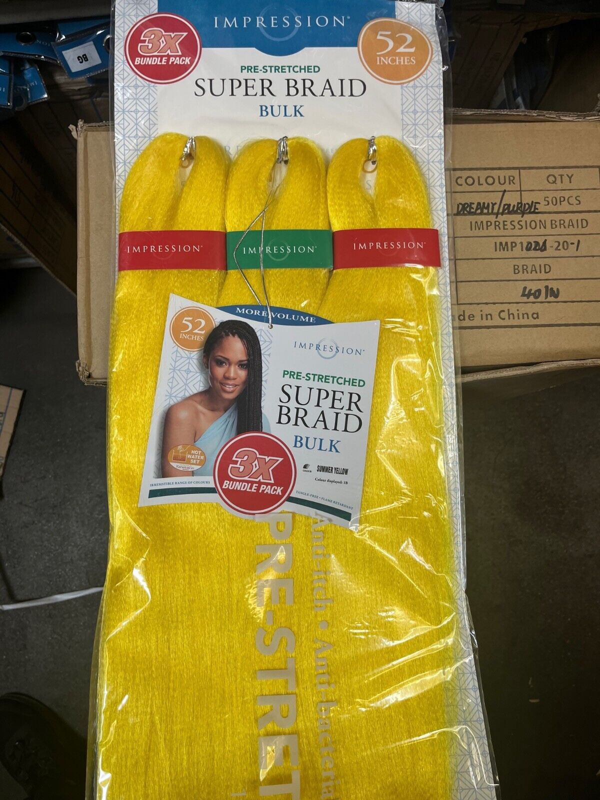 Impression Synthetic 3 X Bundle Pack Crochet Hair Extensions - Super Braid 52 "