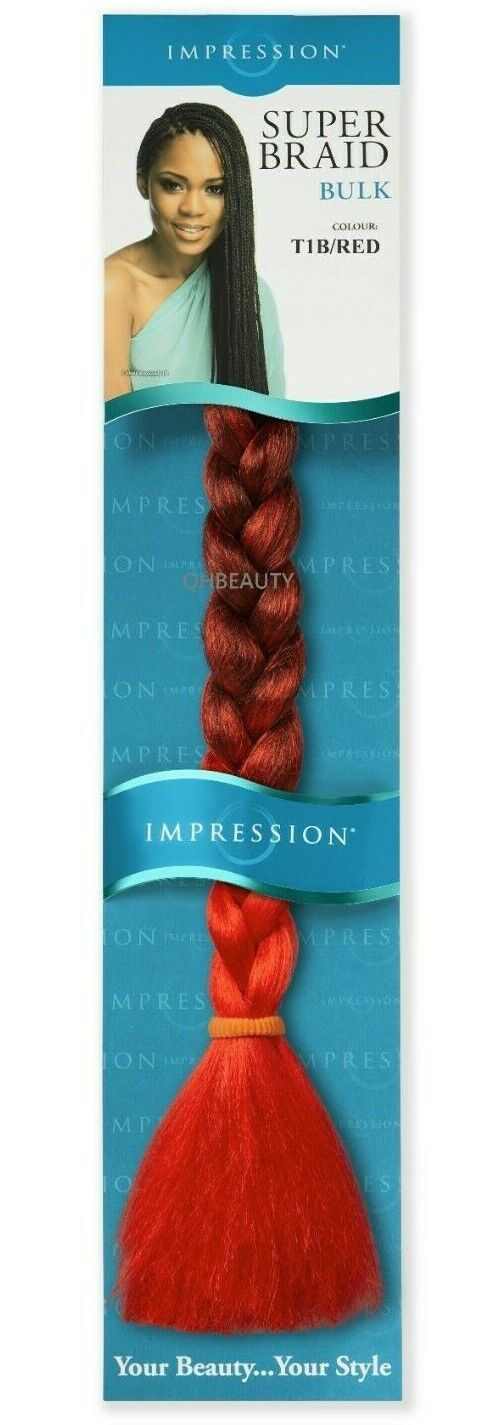 Impression Synthetic Natural Long Ultra Crochet Hair Extensions Super Braid 86"