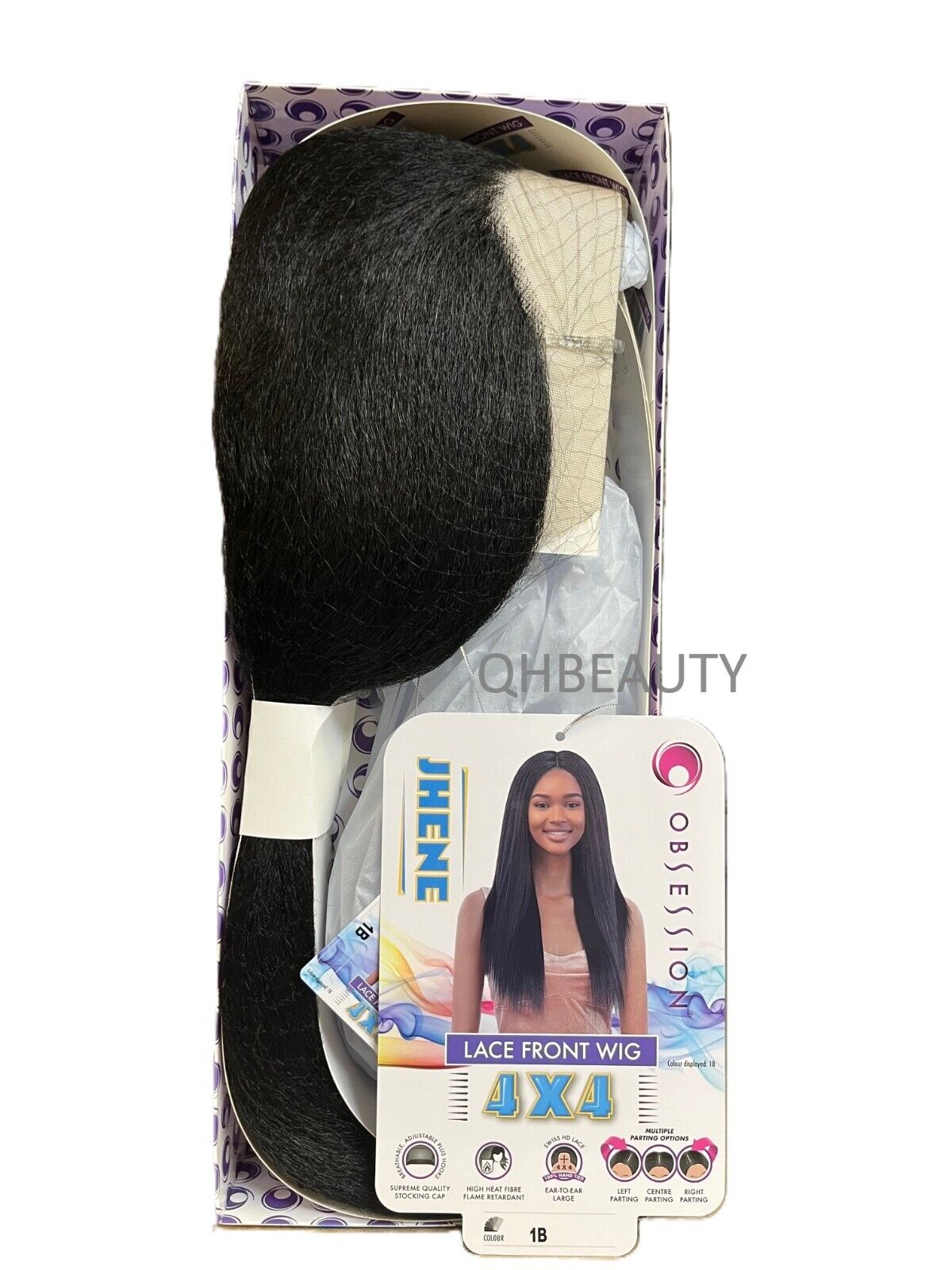 Obsession Synthetic Swiss HD 4x4 Lace Front Free Part Straight Hair Wig - JHENE