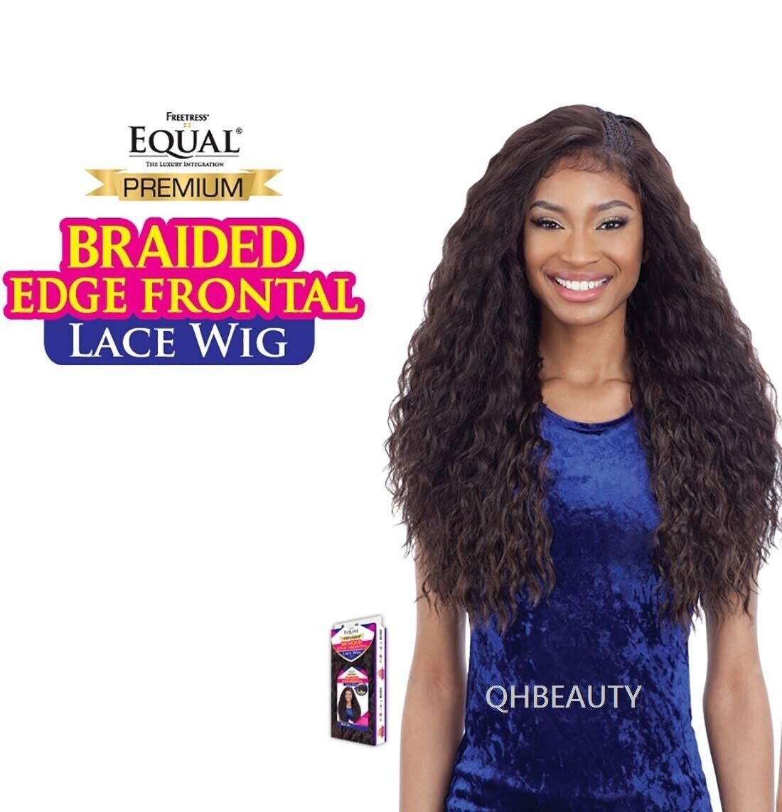 FREETRESS EQUAL SYNTHETIC PREMIUM BRAIDED EDGE LACE FRONT LONG HAIR WIG- BLW 001