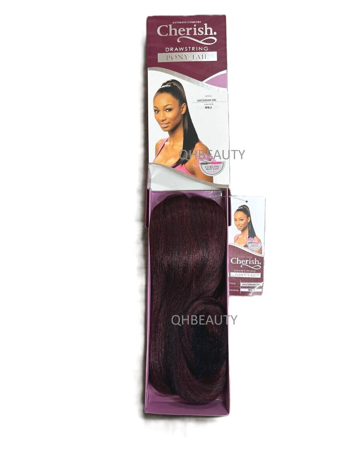 Cherish Synthetic Straight Drawstring Long Natural Ponytail - Amsterdam Girl