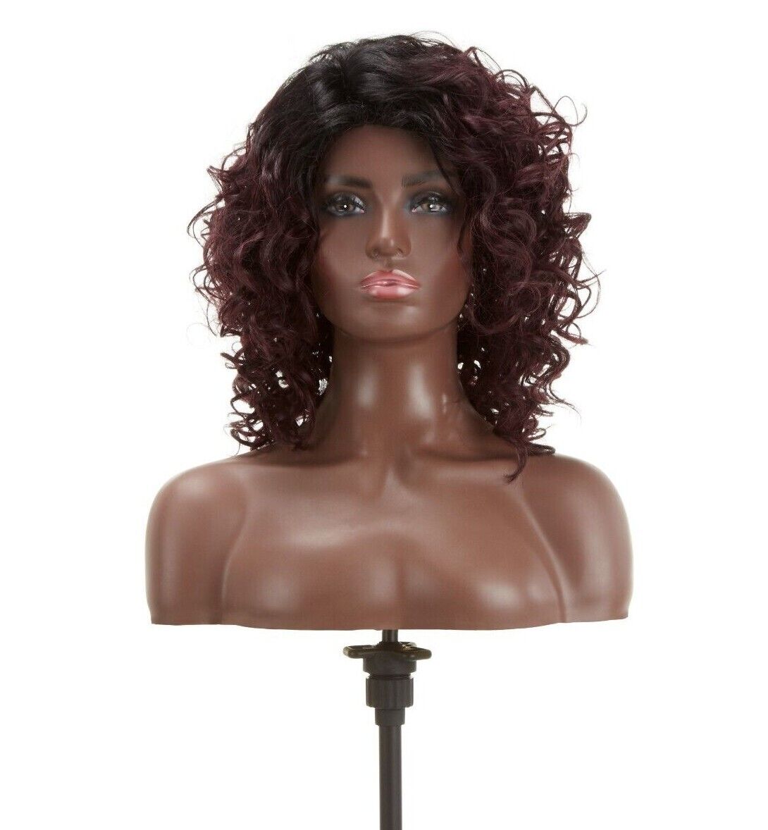 Impression Synthetic Hand Made Invisible L Part Curly Hair Lace Wig - MIA