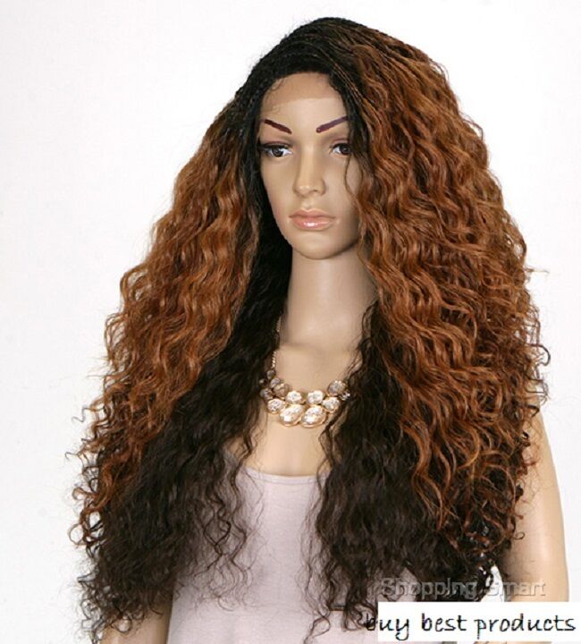 Freetress Synthetic Equal LaceFront Long Curly L Part Hair Wig Flexi Curl Braids