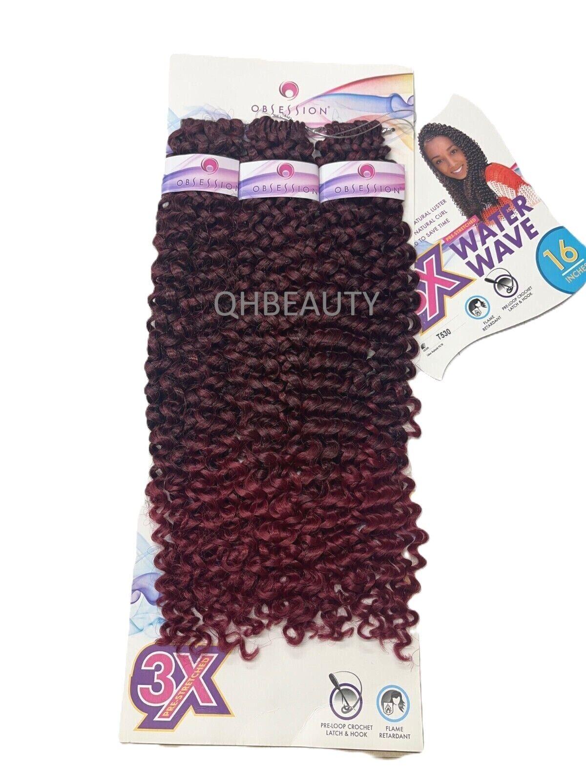 Obsession Synthetic Crochet Tight Curl Hair Extension Braid - WATER WAVE 16 inch
