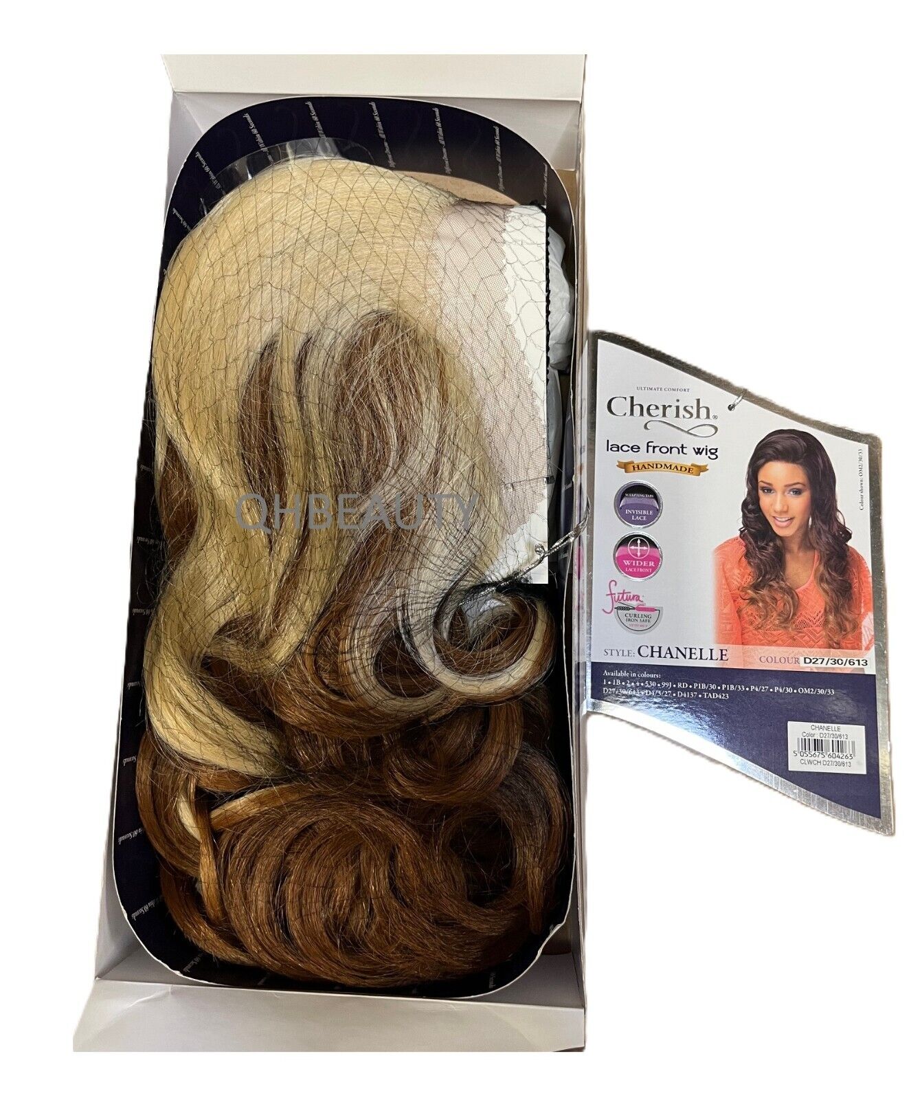 Cherish Synthetic Wider Lace Front Hand Made Long Curly Hair Wig - Chanelle