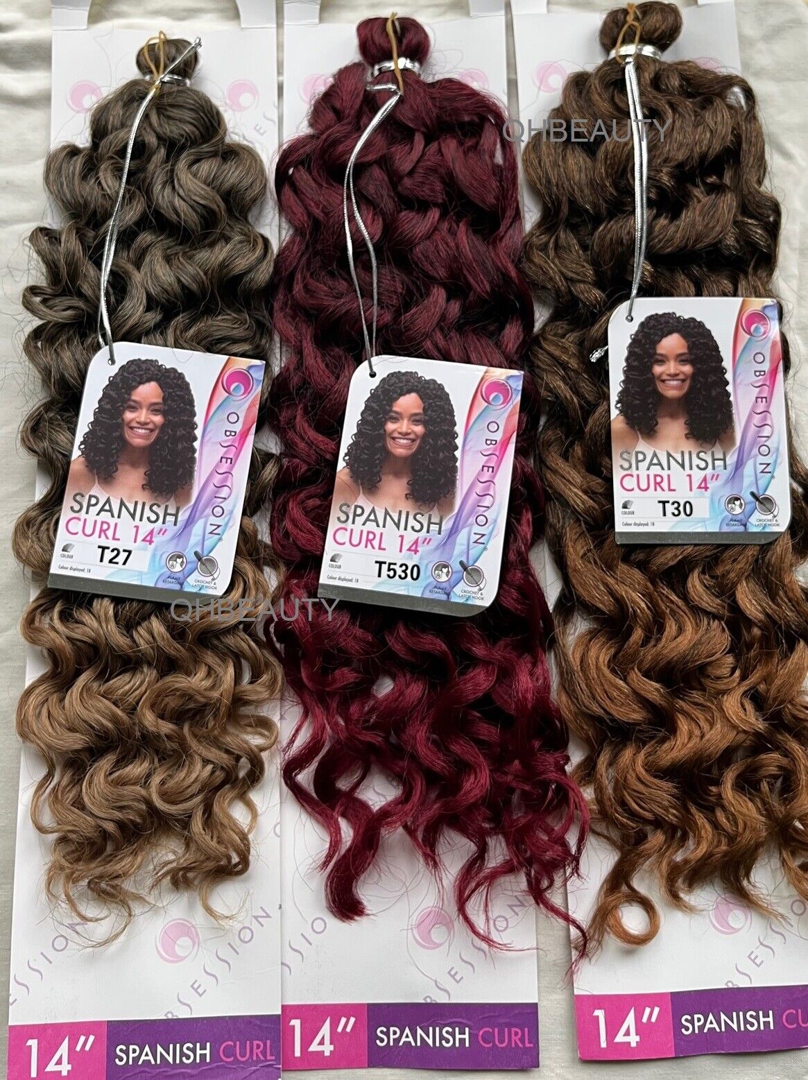 Obsession Synthetic Crochet Braid Curly Hair Extension - Spanish Curl 14 INCH