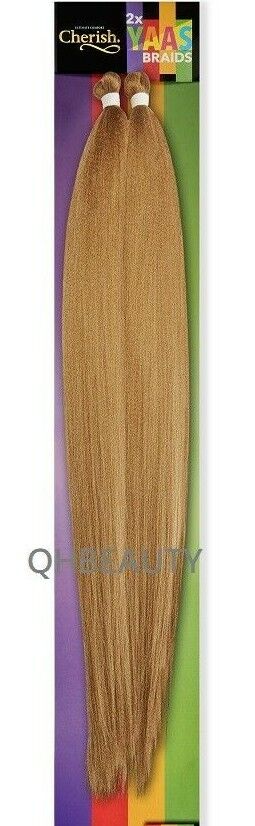 CHERISH SYNTHETIC YAKY LONG STRAIGHT HAIR EXTENSIONS 2 X YAAS BRAIDS 20'' - 28''