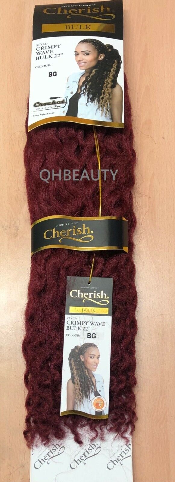 CHERISH SYNTHETIC CROCHET AFRO BULK HAIR EXTENSION BRAIDS - CRIMPY WAVE 22 INCH