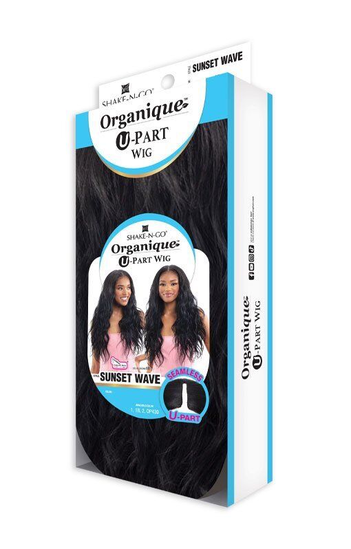 Shake N Go Organique U-Part 100% Hand Tied Curly Wavy Hair Wig - SUNSET WAVE
