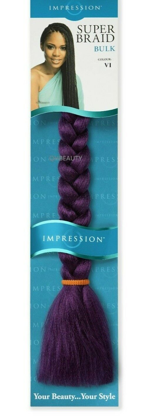 Impression Synthetic Natural Long Ultra Crochet Hair Extensions Super Braid 86"