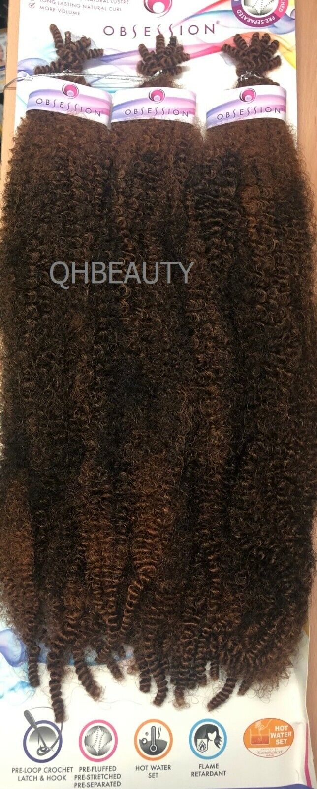 OBSESSION SYNTHETIC CROCHET BRAID 3X PRE-FLUFFED - POPPIN TWIST 28 INCHES