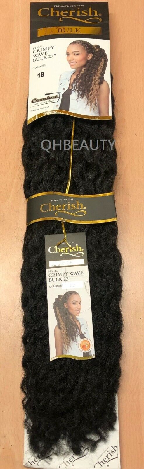 CHERISH SYNTHETIC CROCHET AFRO BULK HAIR EXTENSION BRAIDS - CRIMPY WAVE 22 INCH