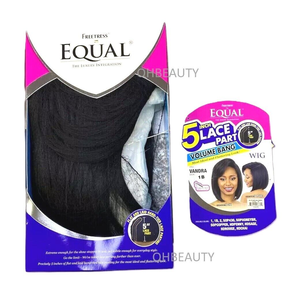 Freetress Equal Synthetic 5 Inch Part Lace front Bob Style Hair Wig - VANDRA