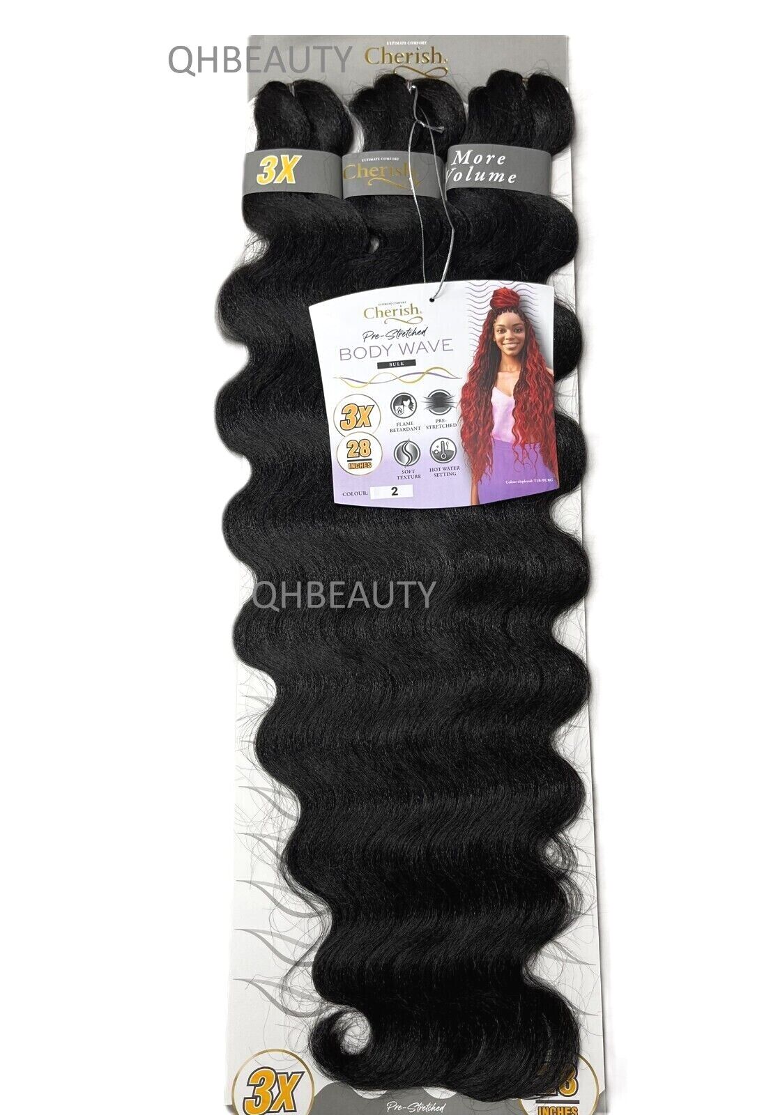 Cherish Synthetic Pre-Stretched Curly Braid Bulk Hair Extension - BODY WAVE 28''