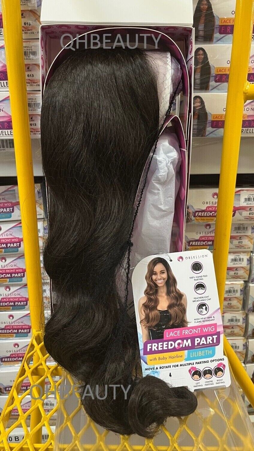 Obsession Synthetic Lace Front Free Part Hand Tied Curly Hair Wig - LILIBETH