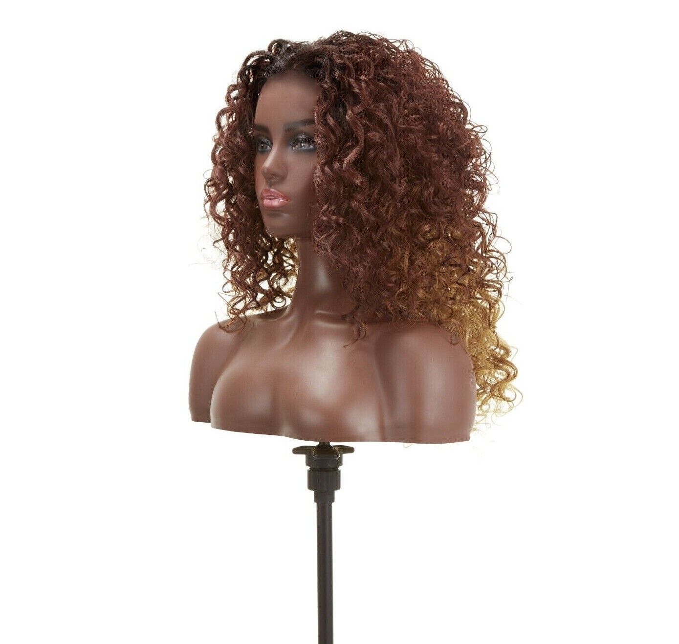 Impression Synthetic Natural Hair Line Long Curly Lace L Part Hair Wig - Emma