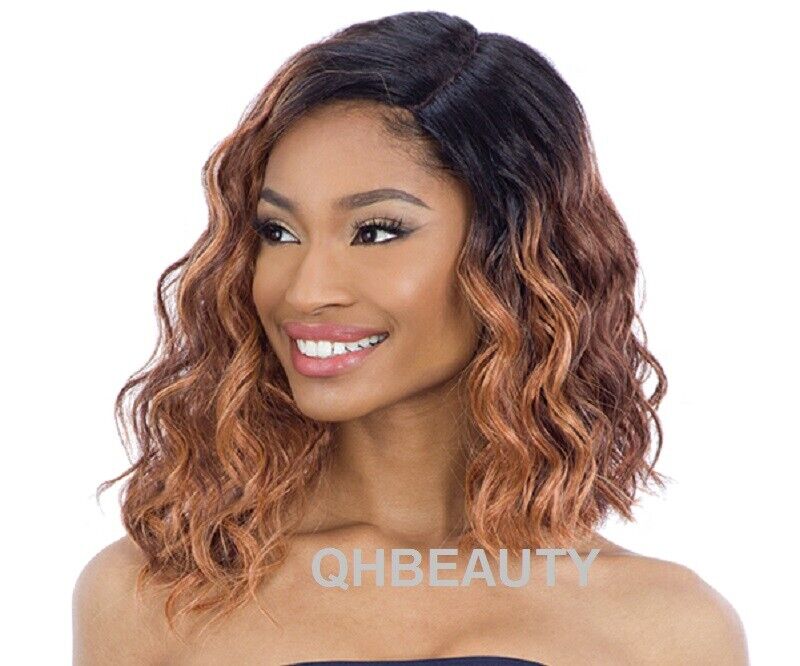FREETRESS EQUAL SYNTHETIC HAIR 5 INCH LACE PART SHORT CURLY HAIR WIG - VAVA