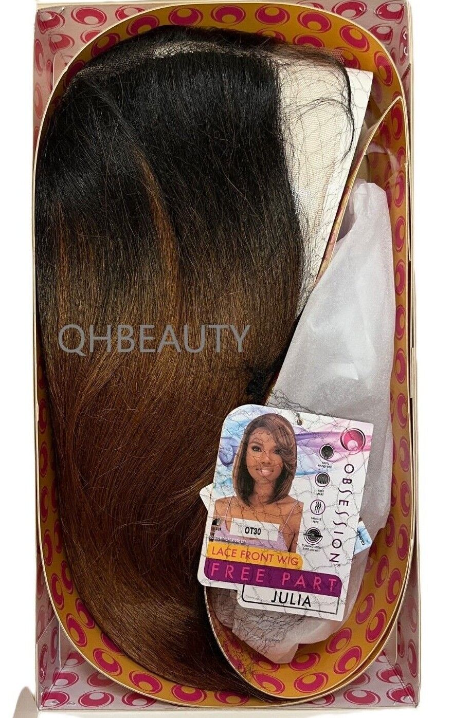 Obsession Synthetic Bob Lace Front Free Part 100% Hand Tied Hair Wig - JULIA