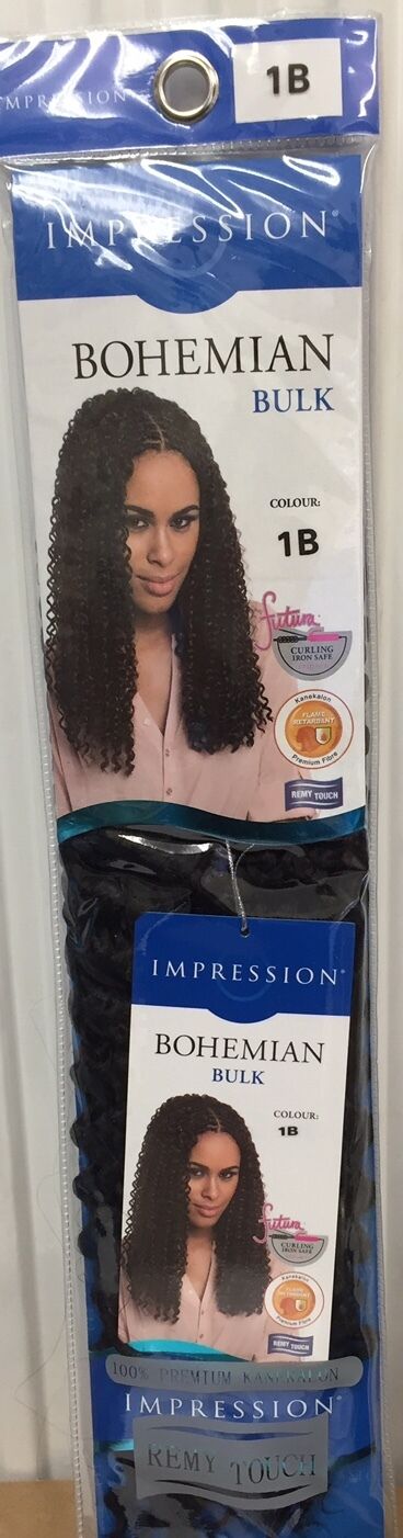 IMPRESSION SYNTHETIC CROCHET CURLY BRAID HAIR EXTENSION - BOHEMIAN 20 INCHS