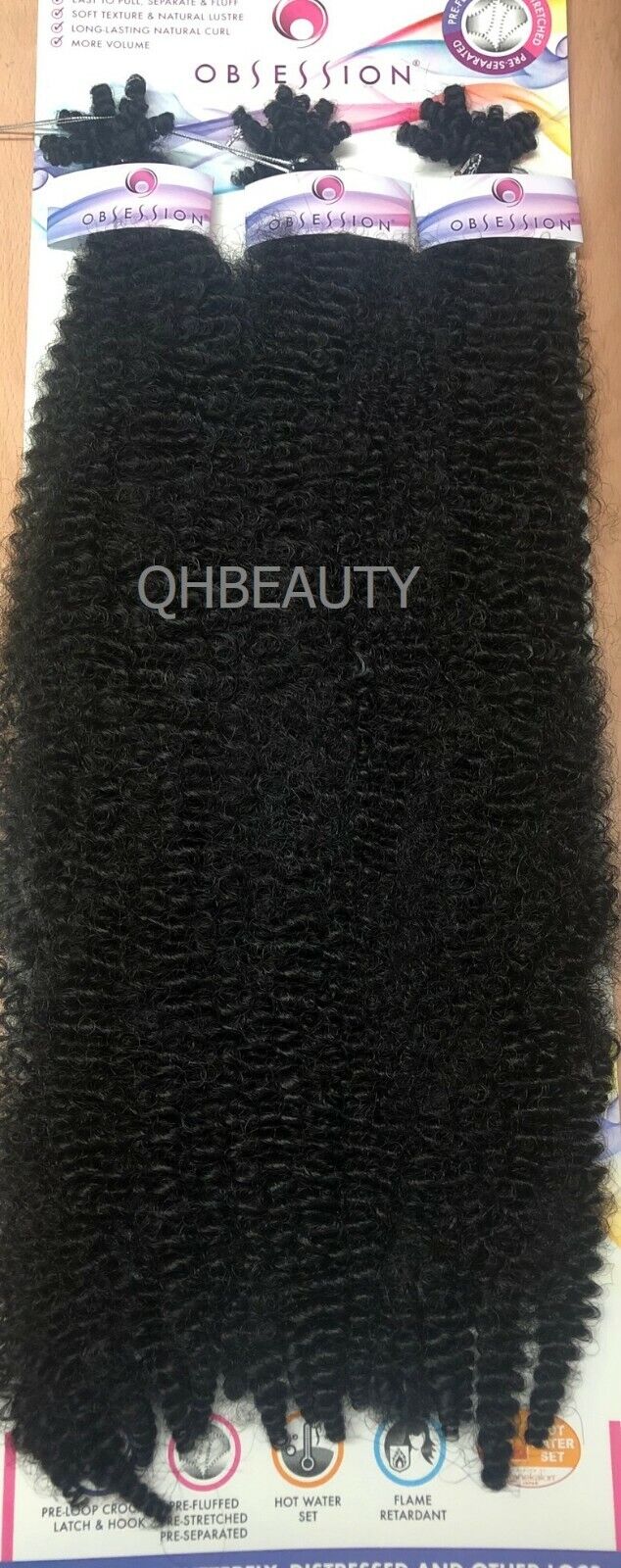 OBSESSION SYNTHETIC CROCHET SOFT BRAID 3X PRE-FLUFFED - POPPIN TWIST 16'' & 20"