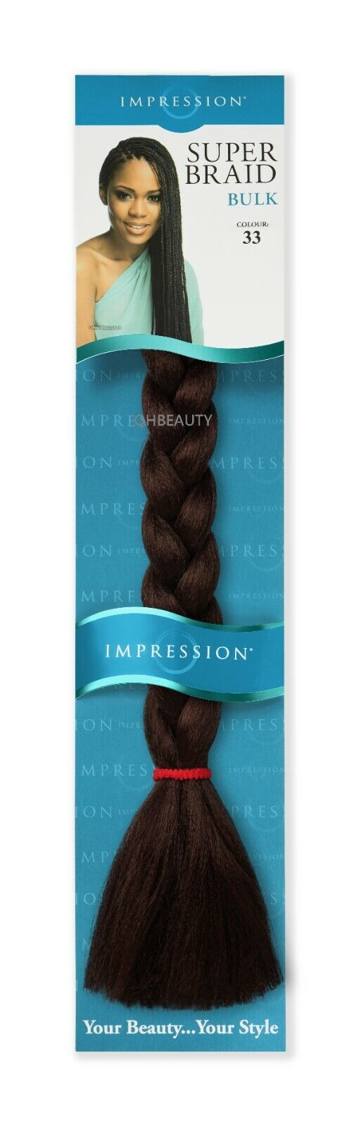 Impression Synthetic Natural Long Ultra Crochet Hair Extensions Super Braid 86"