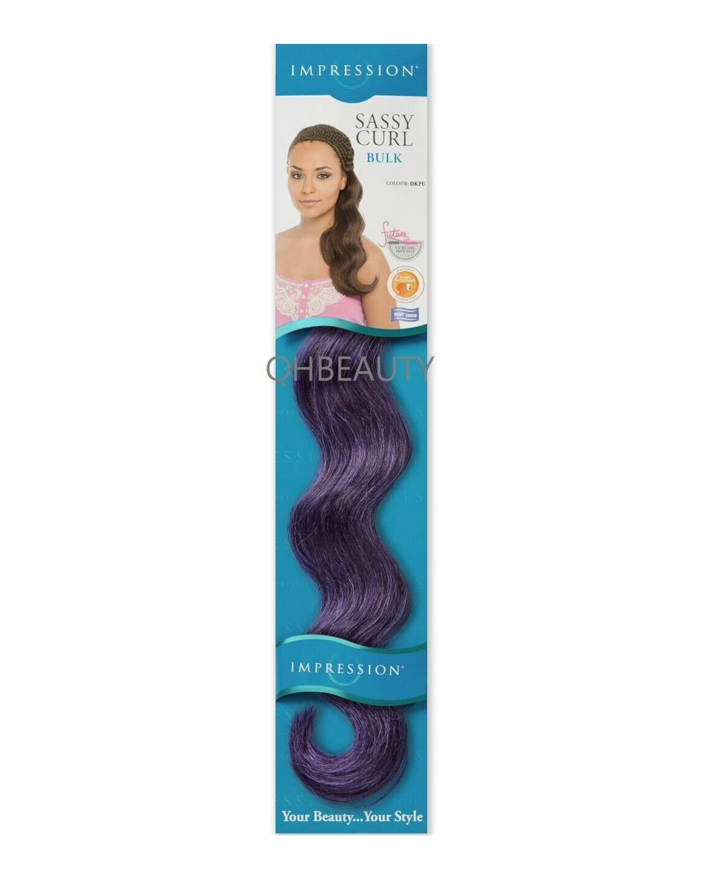 IMPRESSION SYNTHETIC HAIR EXTENSION BRAIDS SASSY CURL BULK 20"