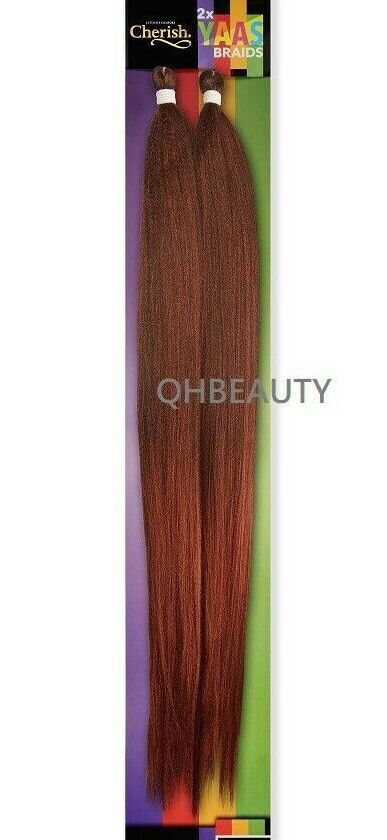 CHERISH SYNTHETIC YAKY LONG STRAIGHT HAIR EXTENSIONS 2 X YAAS BRAIDS 20'' - 28''