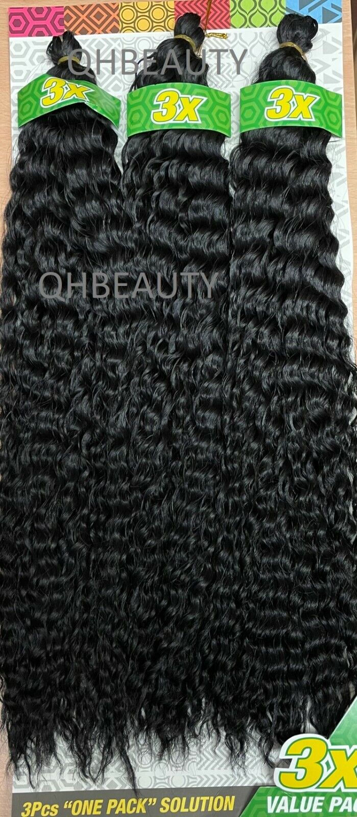 Cherish Synthetic Crochet Braid Hair Extension Handmade 3 x Brazilian Bulk 20"