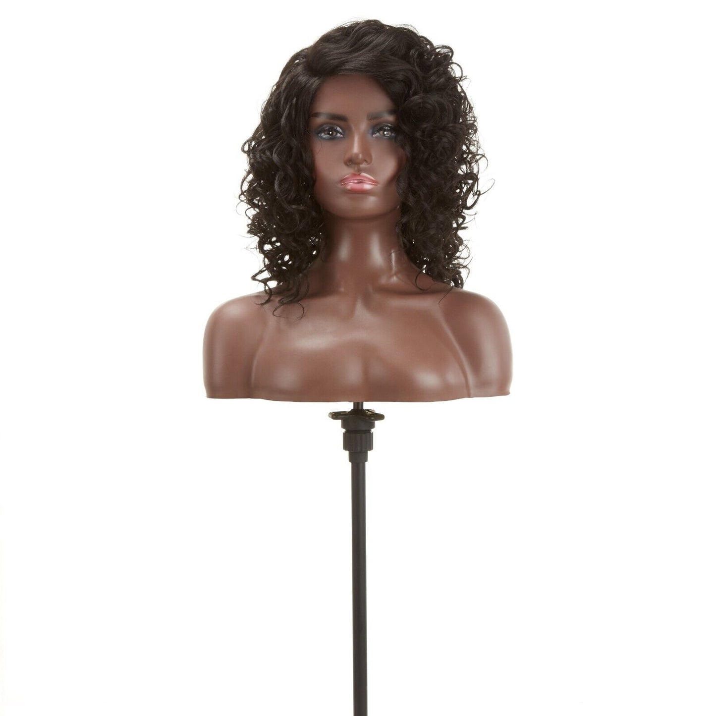 Impression Synthetic Hand Made Invisible L Part Curly Hair Lace Wig - MIA