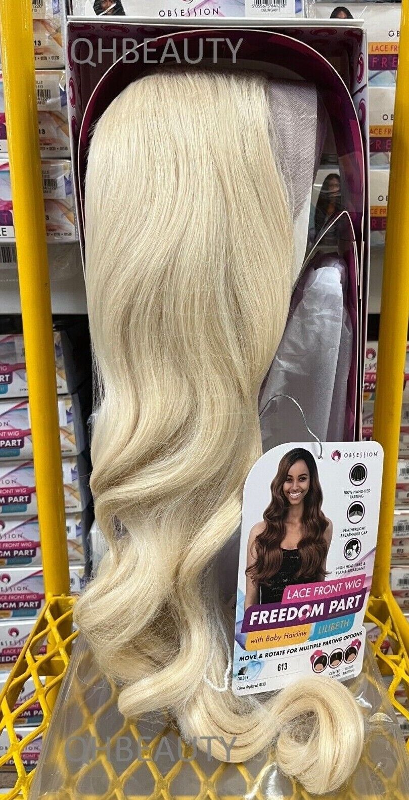 Obsession Synthetic Lace Front Free Part Hand Tied Curly Hair Wig - LILIBETH
