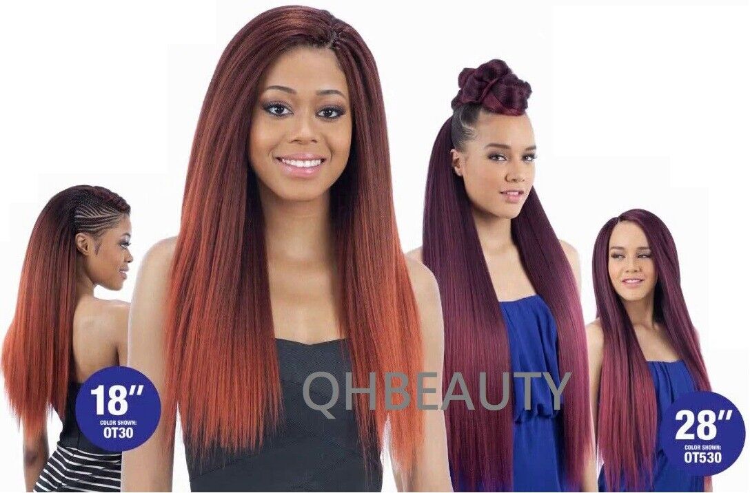 CHERISH SYNTHETIC YAKY LONG STRAIGHT HAIR EXTENSIONS 2 X YAAS BRAIDS 20'' - 28''