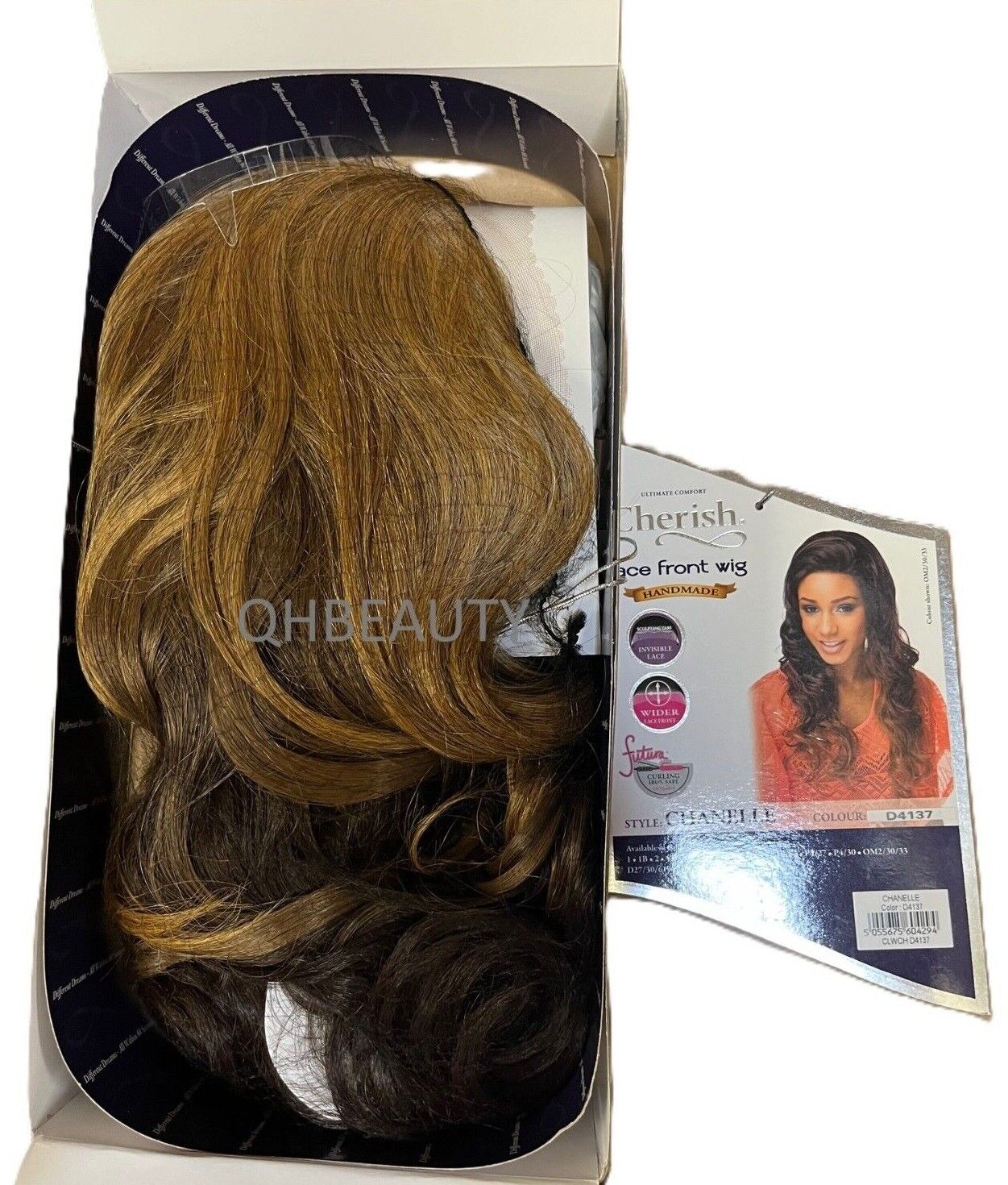 Cherish Synthetic Wider Lace Front Hand Made Long Curly Hair Wig - Chanelle