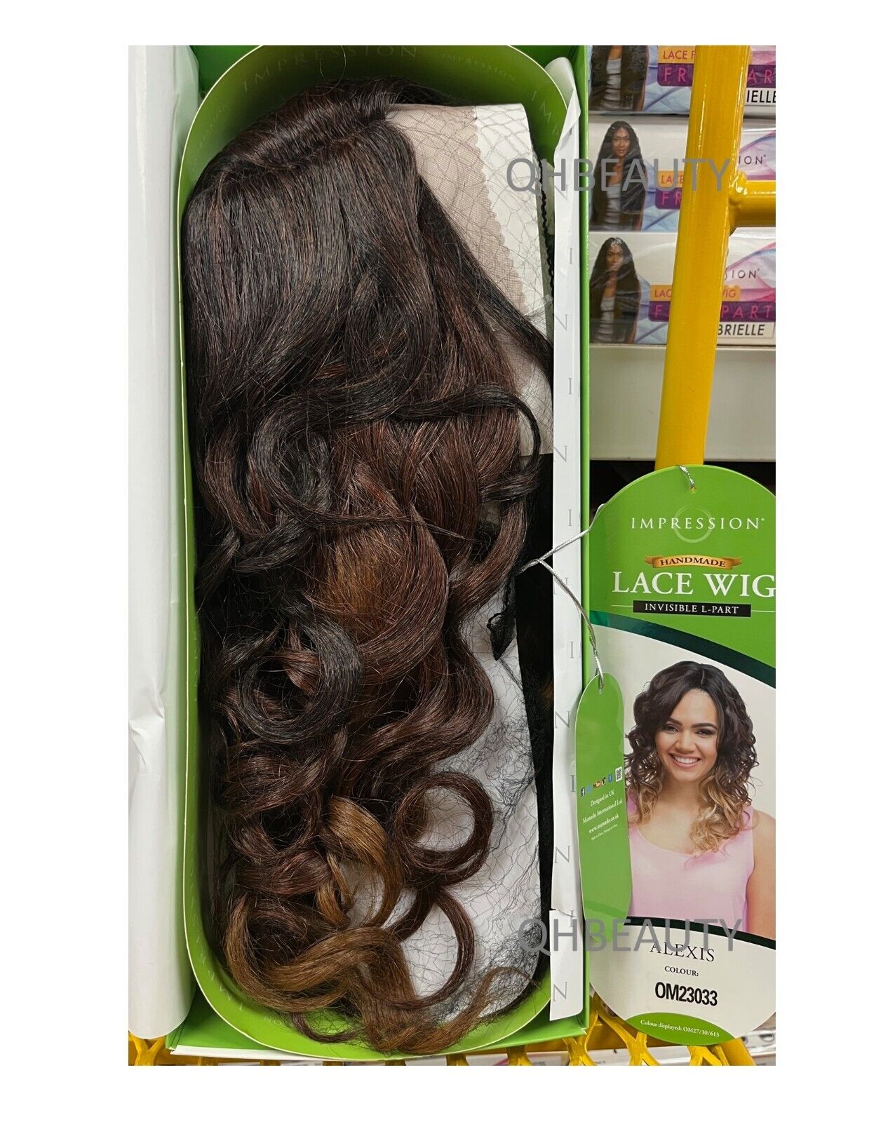 Impression Synthetic Invisible Part Lace Front Long Curly Hair Wig Alexis