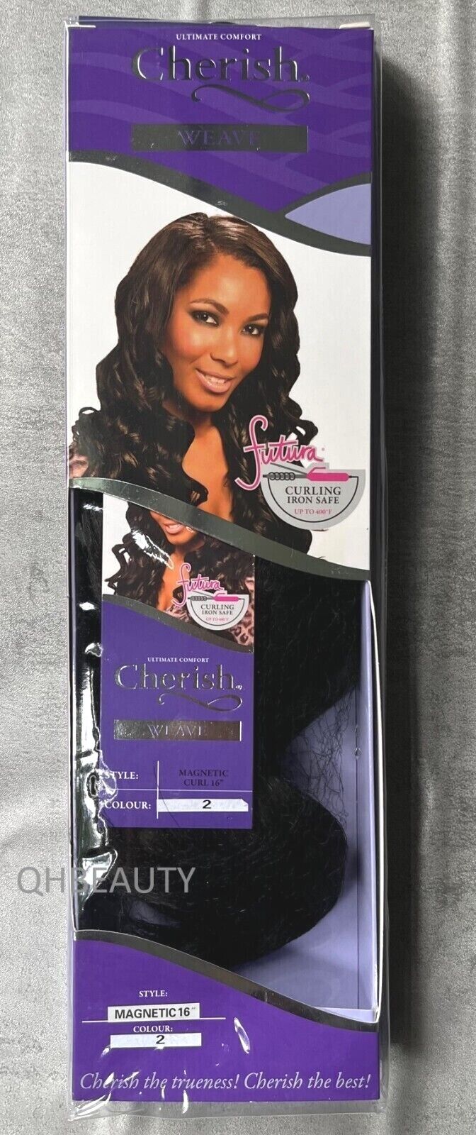 CHERISH SYNTHETIC FUTURA LONG CURLY HAIR EXTENSION WEAVE - MAGNETIC 16 INCH