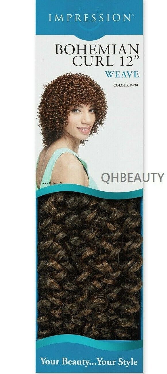 IMPRESSION SYNTHETIC SHORT CURLY HAIR EXTENSION WEAVE - BOHEMIAN CURL12 INCH
