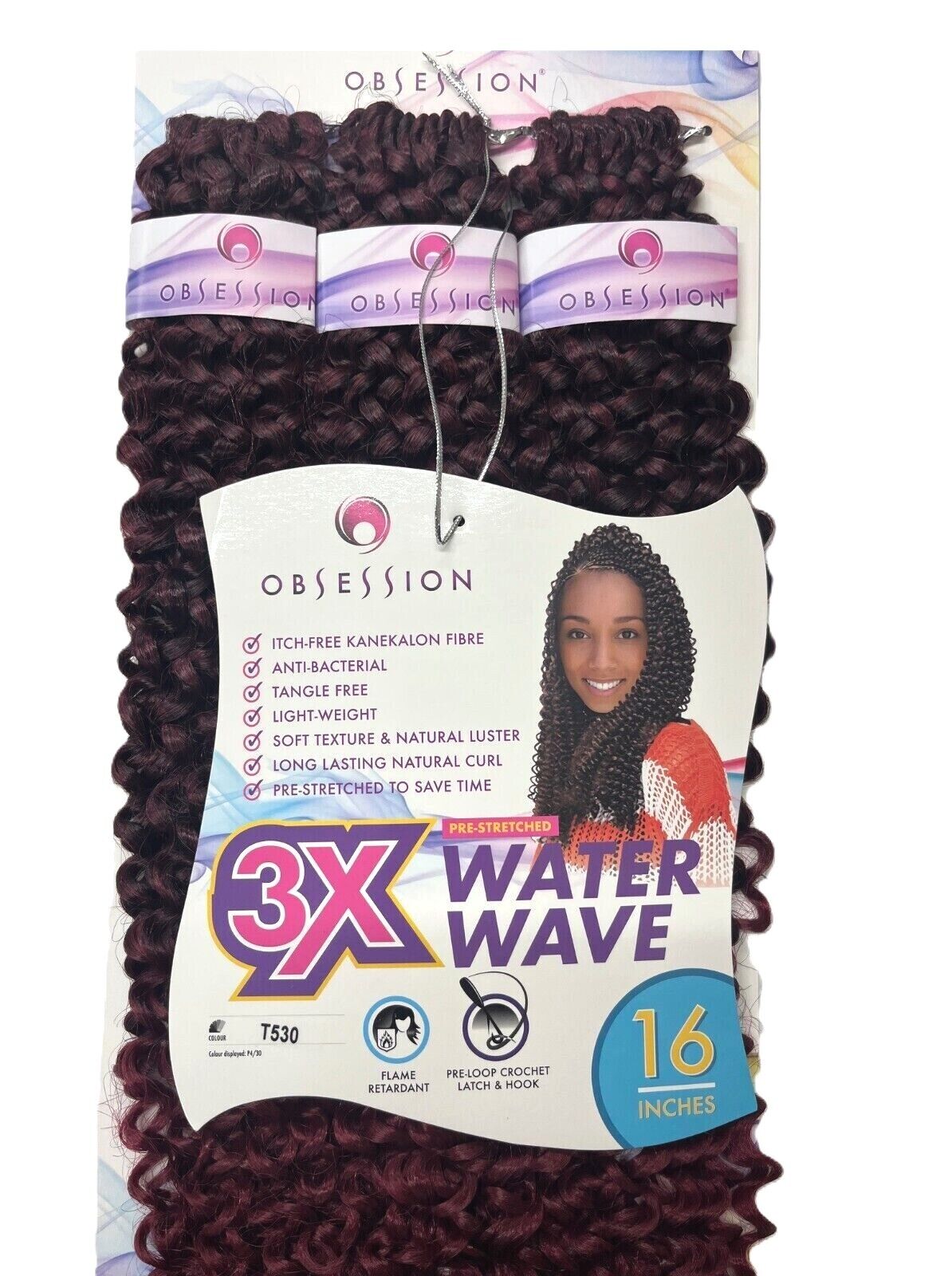 Obsession Synthetic Crochet Tight Curl Hair Extension Braid - WATER WAVE 16 inch