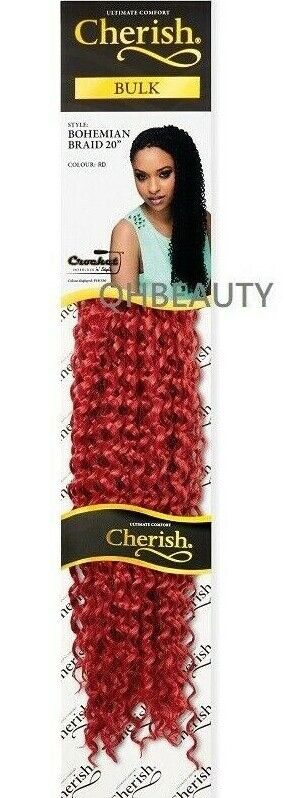 CHERISH SYNTHETIC CROCHET CURLY HAIR EXTENSION BRAID - BOHEMIAN BULK 20 INCH