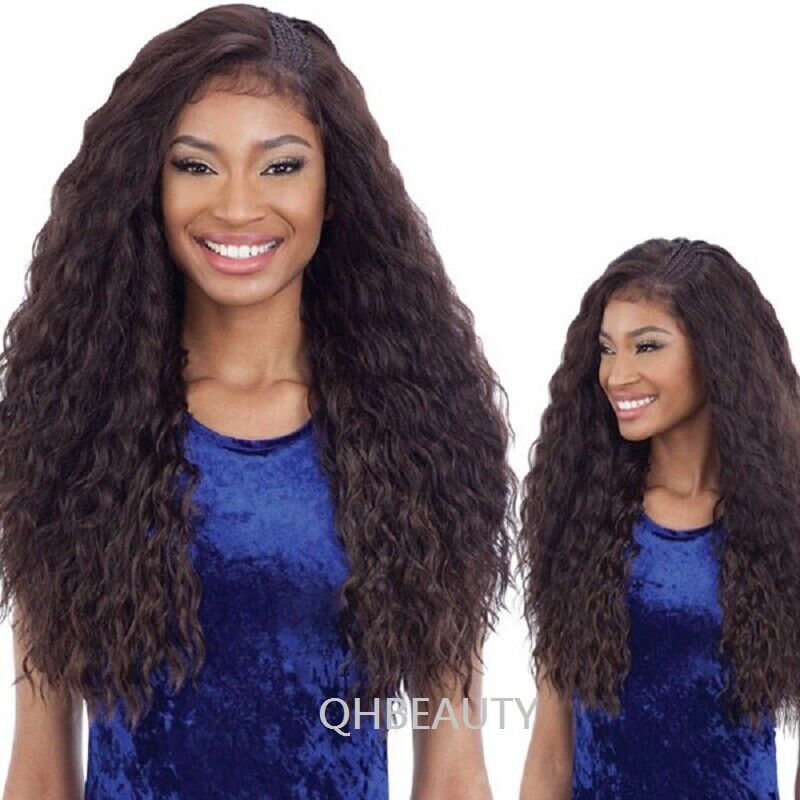 FREETRESS EQUAL SYNTHETIC PREMIUM BRAIDED EDGE LACE FRONT LONG HAIR WIG- BLW 001