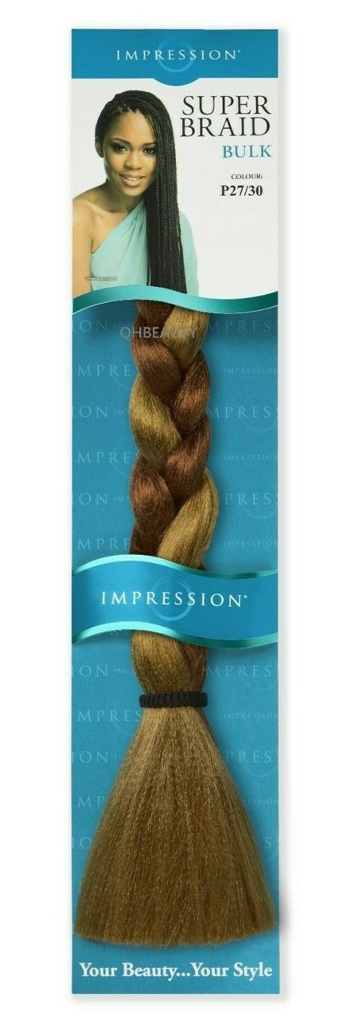 Impression Synthetic Natural Long Ultra Crochet Hair Extensions Super Braid 86"