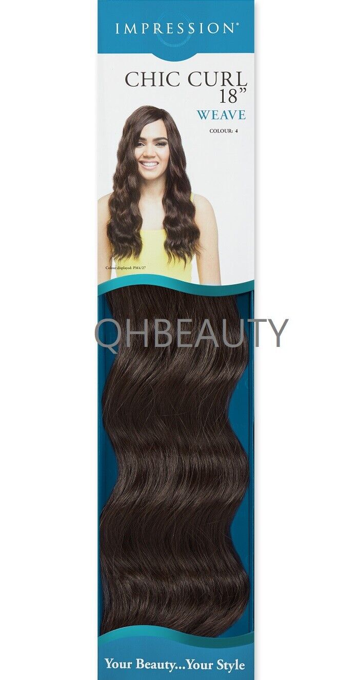 IMPRESSION SYNTHETIC BODY WAVE LONG HAIR EXTENSION WEAVE - CHIC CURL 18 INCH