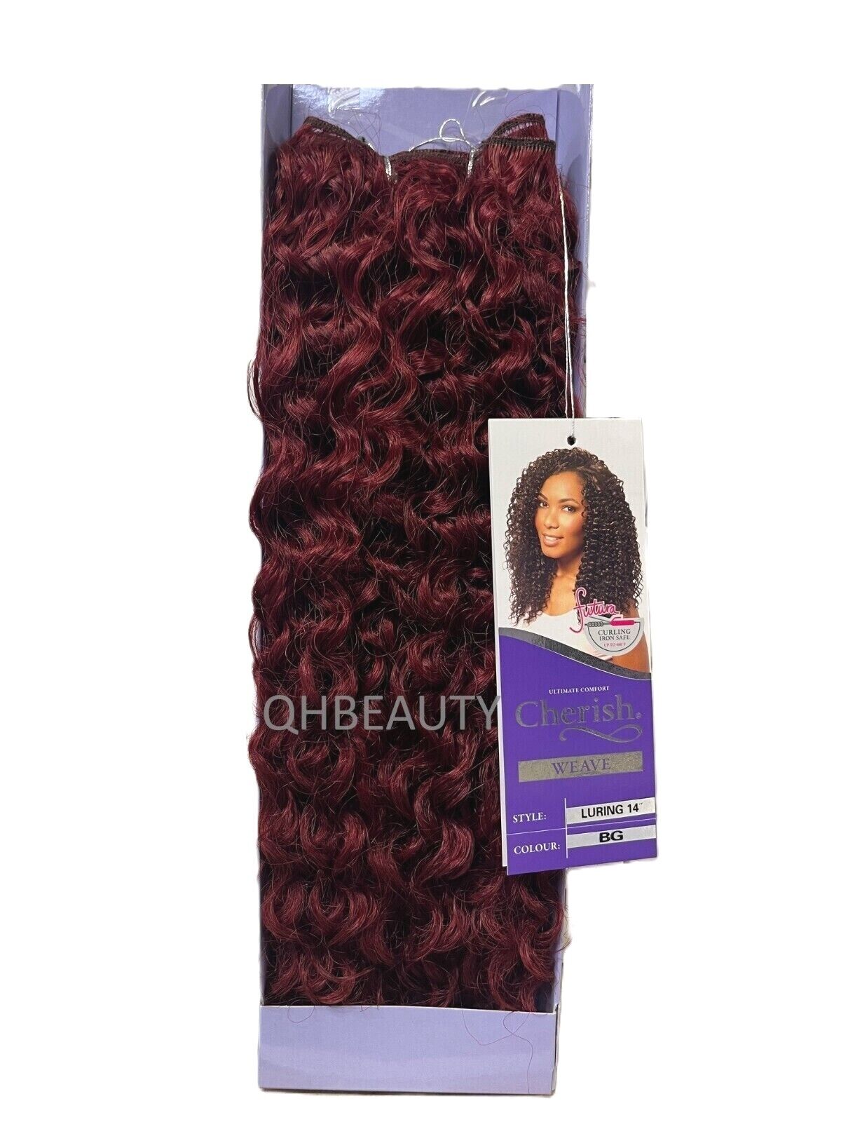 CHERISH SYNTHETIC FUTURA LONG CURLY HAIR EXTENSION WEAVE - LURING 14 INCHES